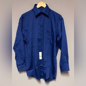 NWT Claiborne Men’s Dress Shirt Lapis Blue 15.5 32/23 Medium